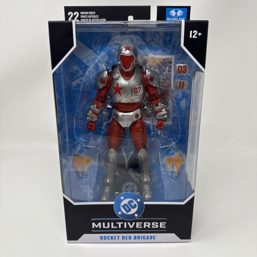 McFarlane DC Multiverse Rocket Red Brigade JL Generation Lost 7" PLATINUM FIG